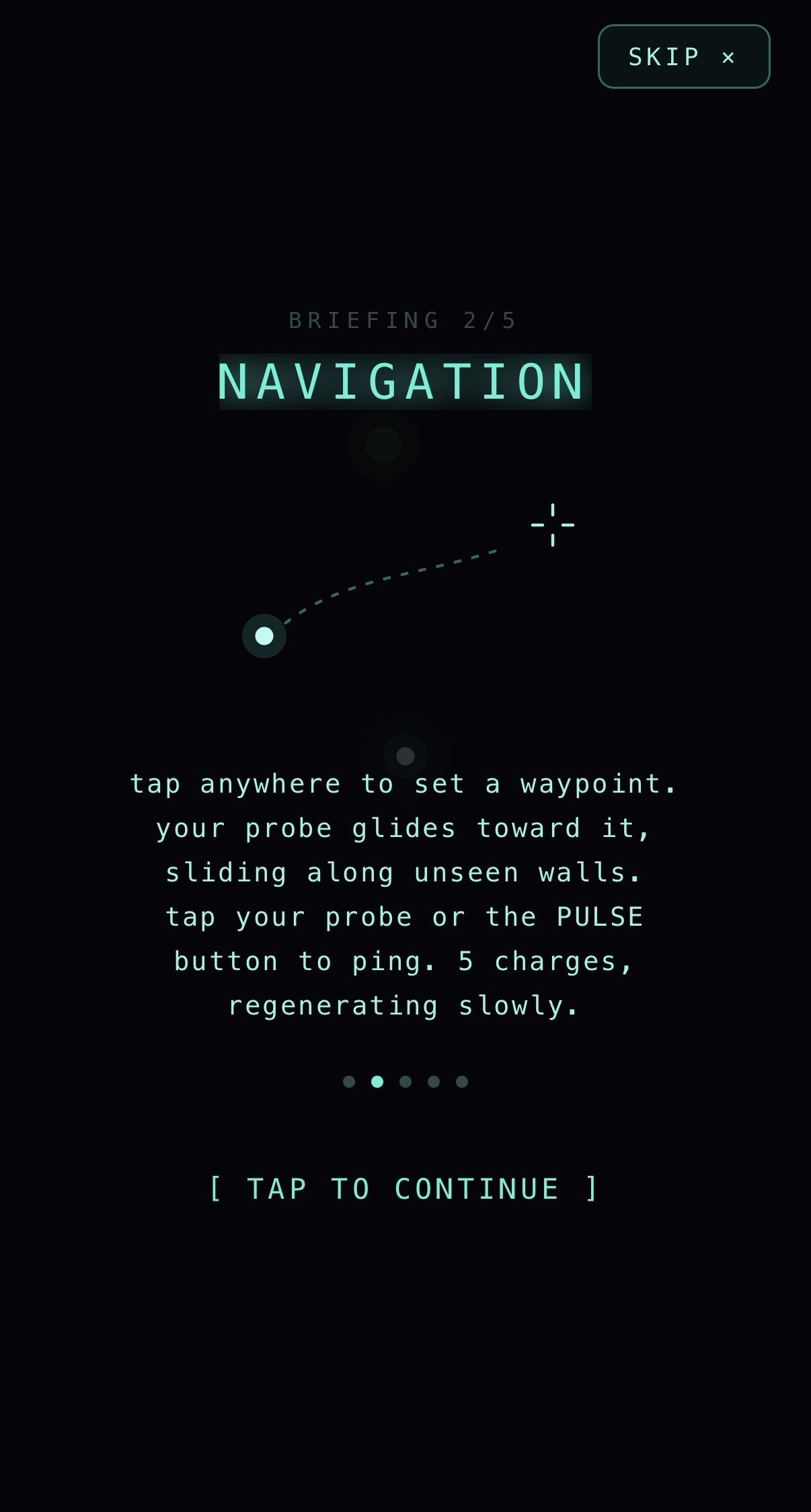 Step 2 — Navigation briefing screen
