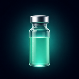 Vial Logic app icon — a glowing teal vial on a dark background